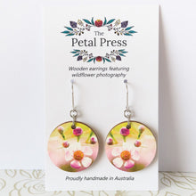 Load image into Gallery viewer, Geraldton Wax Earrings / Circle Hooks [PPEC1005]
