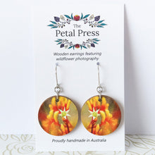 Load image into Gallery viewer, Orange Kangaroo Paw Earrings / Circle Hooks [PPEC1054]
