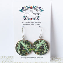 Load image into Gallery viewer, Spiky Banksia Leaves Earrings / Circle Hooks [PPEC1055]
