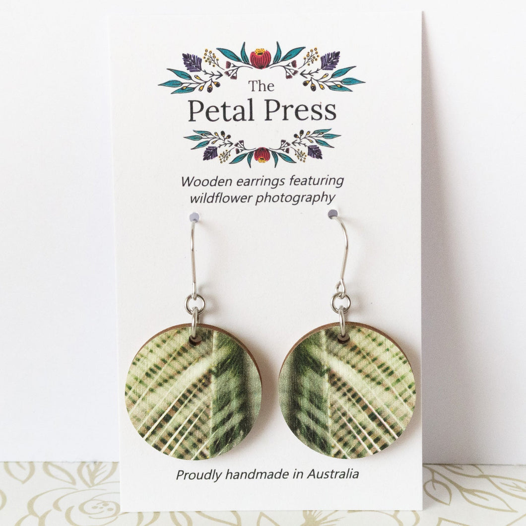 Zamia Earrings / Circle Hooks [PPEC1064]