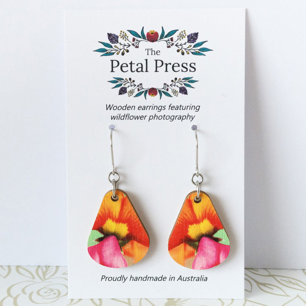 Chorizema Earrings / Pear Hooks [PPEP1065]