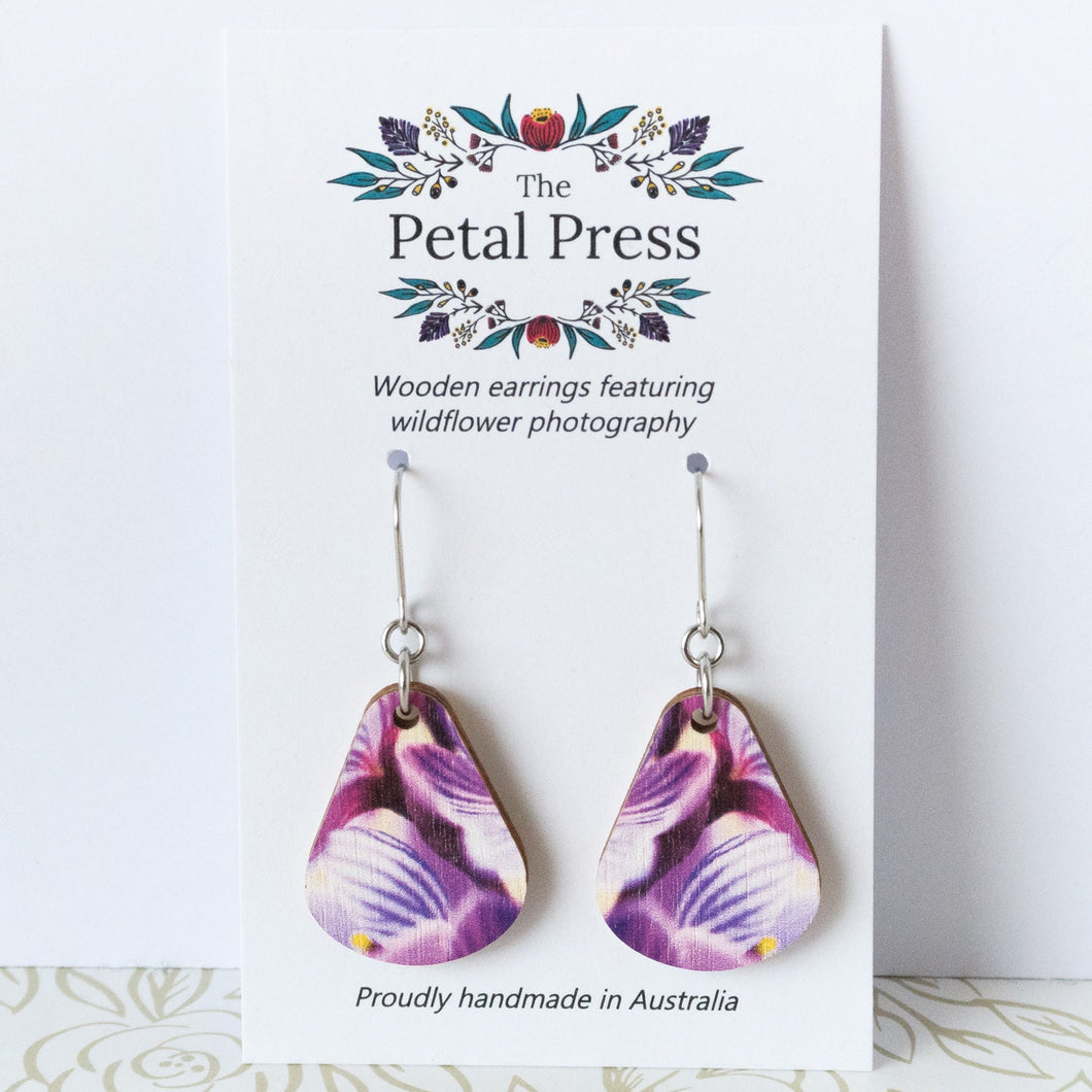 Shirt Orchid Earrings / Pear Hooks [PPEP1067]