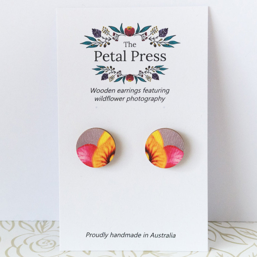 Granny's Bonnet Earrings / Circle Studs [PPES1052]