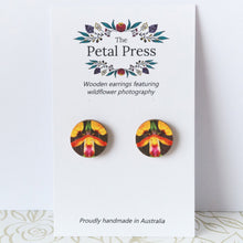 Load image into Gallery viewer, Donkey Orchid Earrings / Circle Studs [PPES1059]
