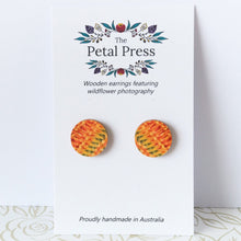Load image into Gallery viewer, Banksia Macro Earrings / Circle Studs [PPES1072]
