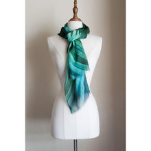 Load image into Gallery viewer, Silk modal scarf - green Zamia [PPSL1006]
