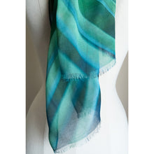 Load image into Gallery viewer, Silk modal scarf - green Zamia [PPSL1006]
