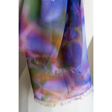 Load image into Gallery viewer, Silk modal scarf - purple Starflower [PPSL1047]
